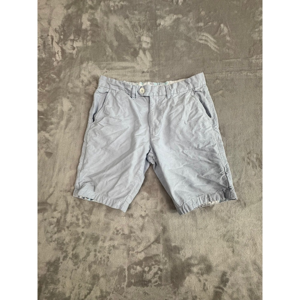 DENIM FLOWER RICKY SINGH Mens Light Blue Chino Shorts Size 36‎